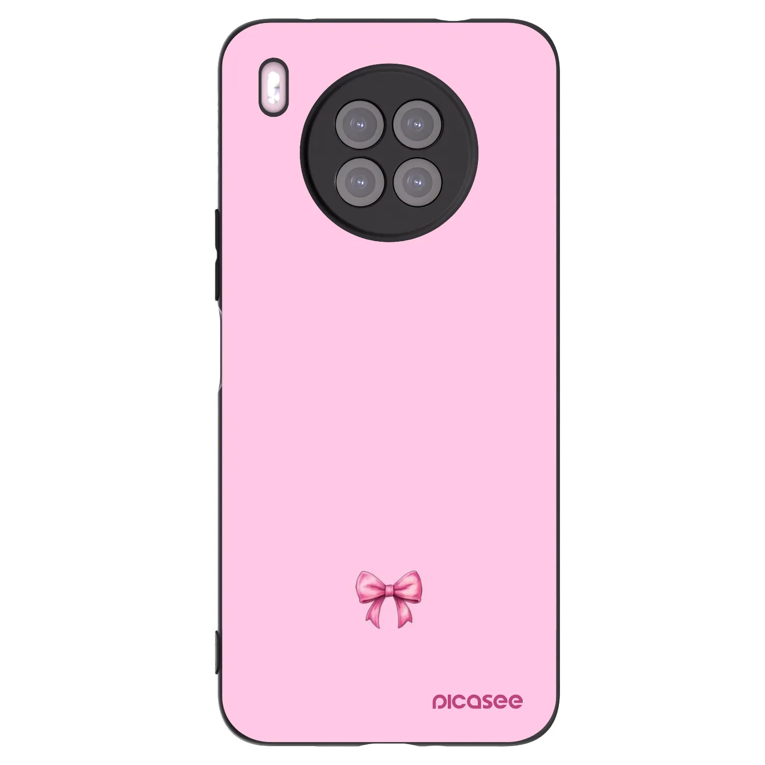 Picasee fekete szilikon tok az alábbi mobiltelefonokra Huawei Nova 8i - Blush bow