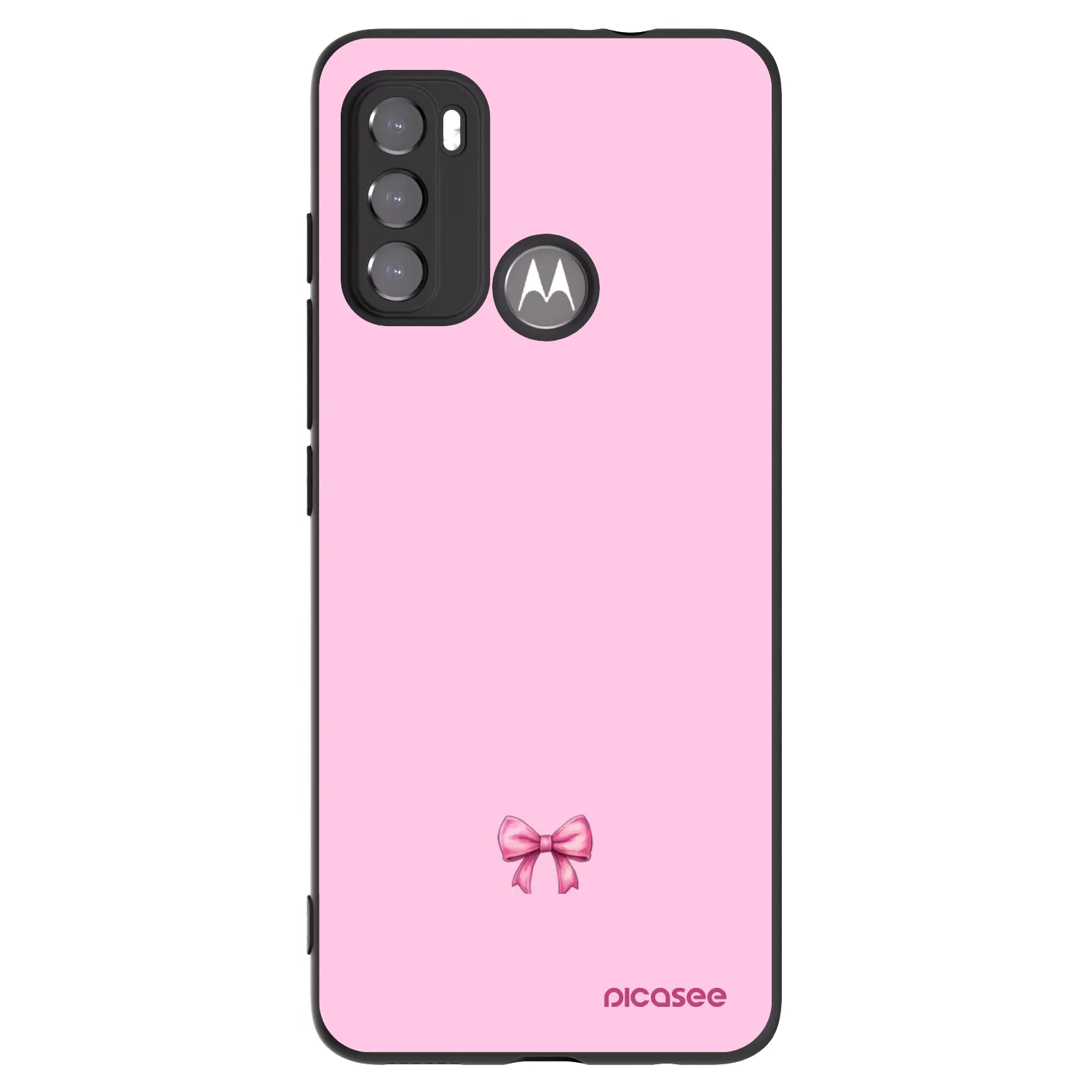 Picasee fekete szilikon tok az alábbi mobiltelefonokra Motorola Moto G60 - Blush bow