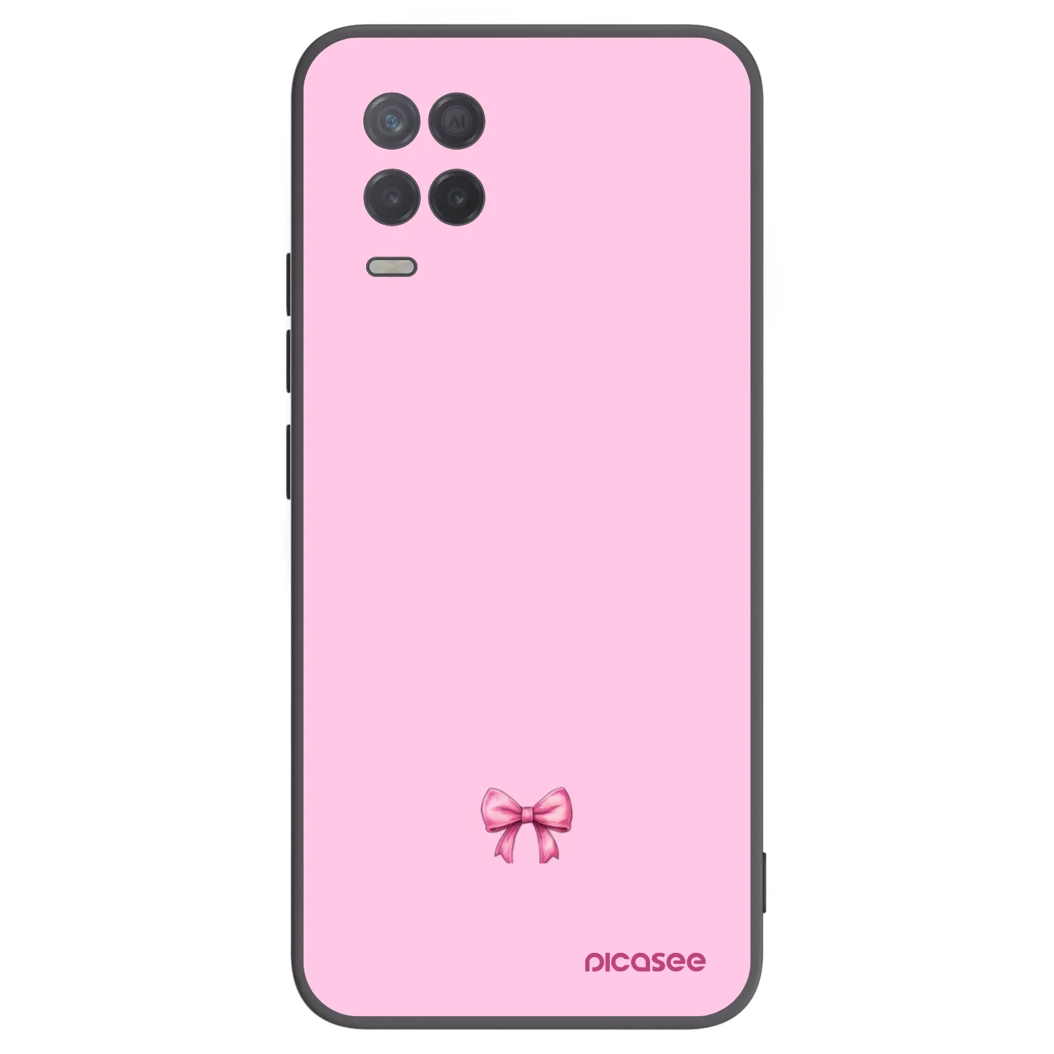 Picasee fekete szilikon tok az alábbi mobiltelefonokra Realme 8 5G - Blush bow