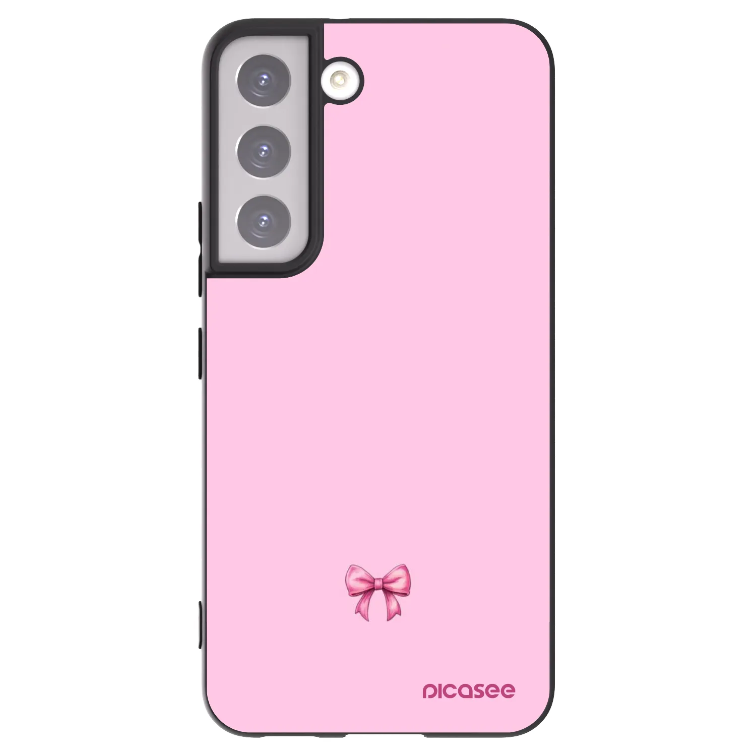 Picasee fekete szilikon tok az alábbi mobiltelefonokra Samsung Galaxy S22 5G - Blush bow