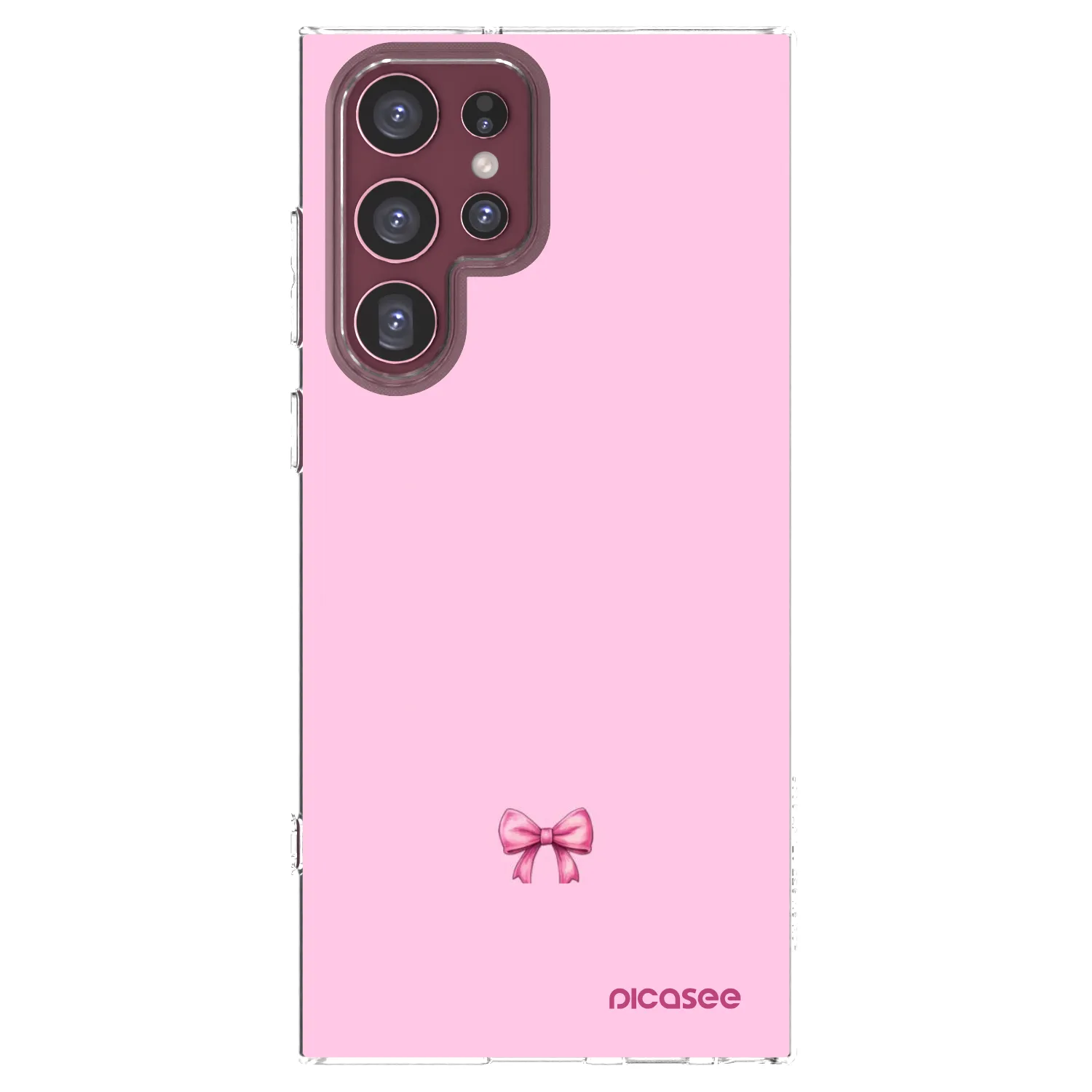 Picasee átlátszó szilikon tok az alábbi mobiltelefonokra Samsung Galaxy S22 Ultra 5G - Blush bow