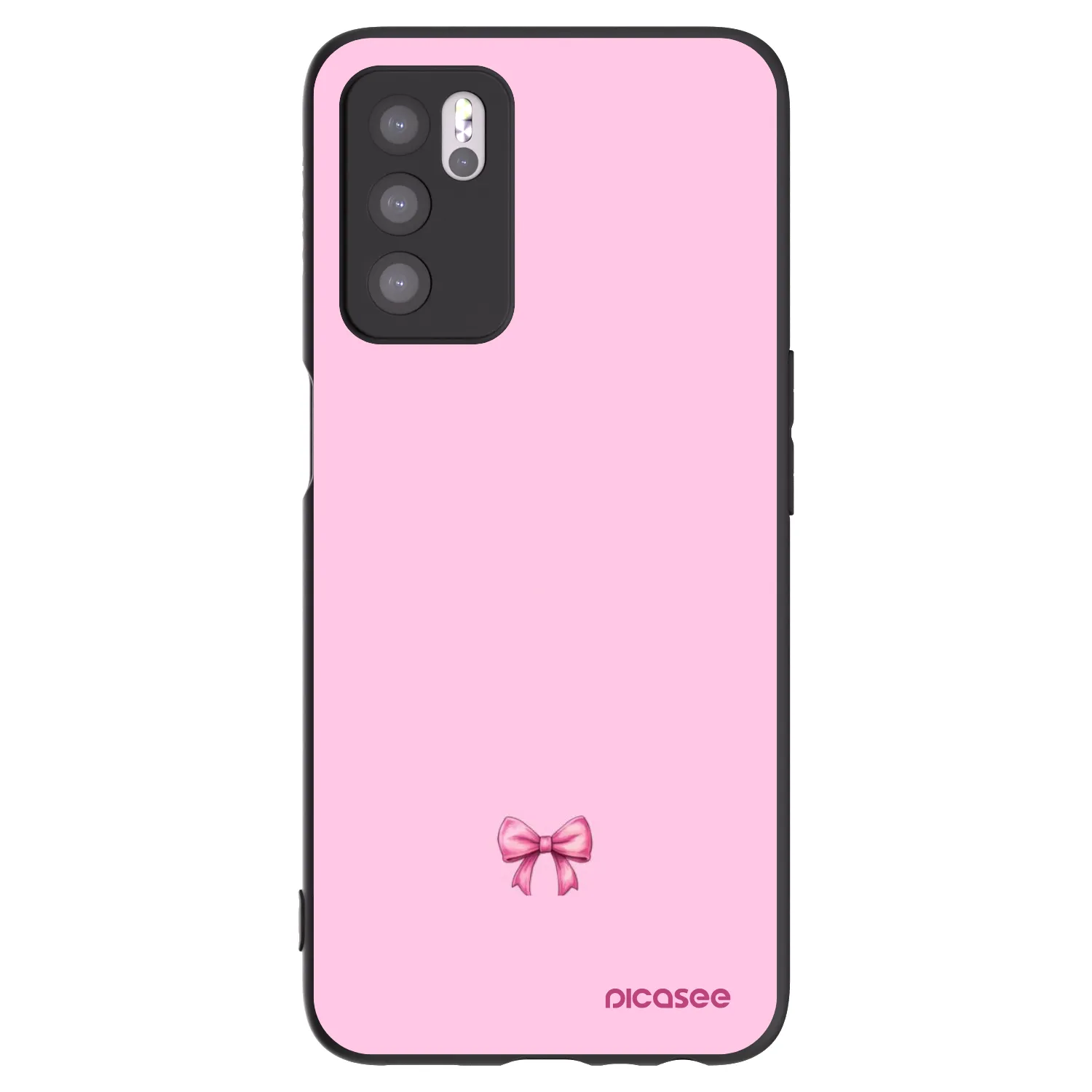 Picasee fekete szilikon tok az alábbi mobiltelefonokra OPPO A16s - Blush bow