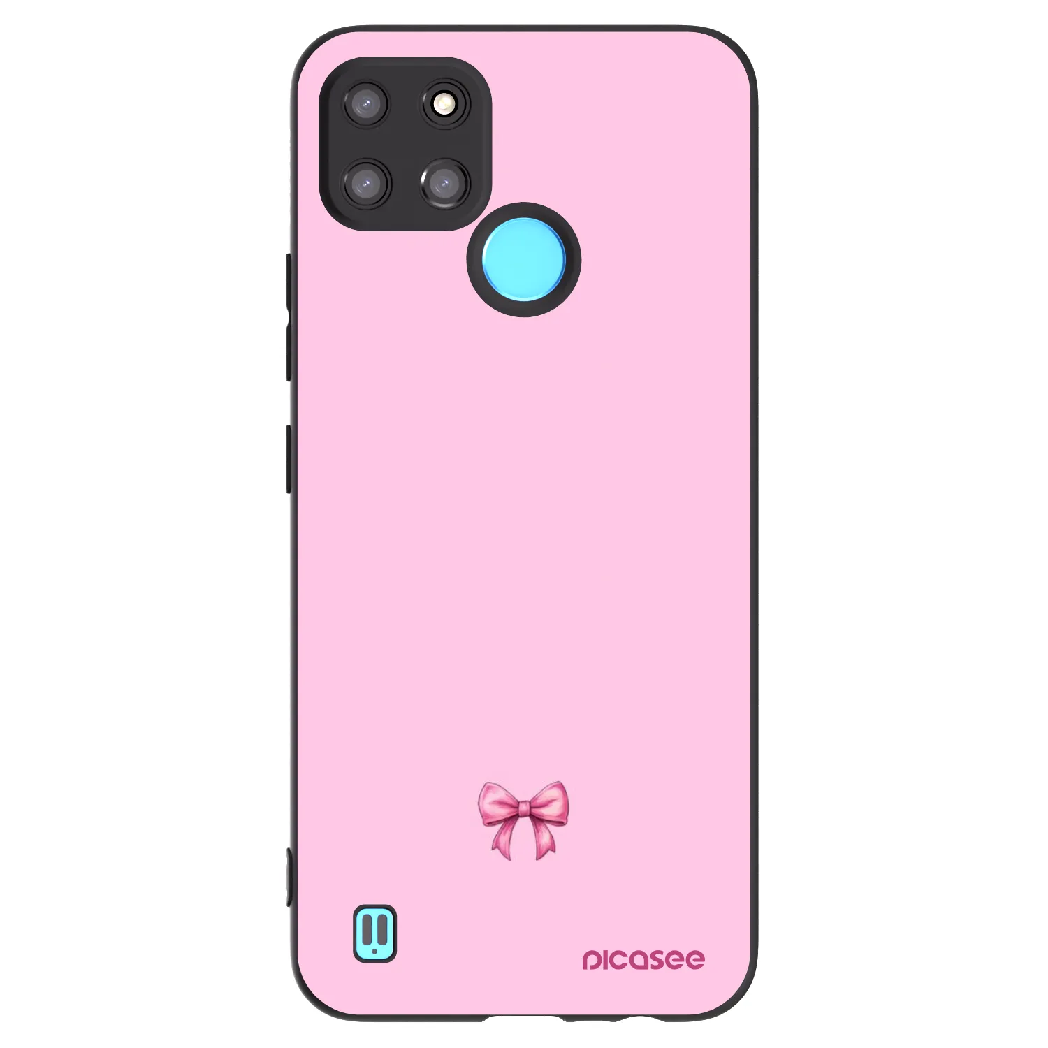 Picasee fekete szilikon tok az alábbi mobiltelefonokra Realme C21Y - Blush bow