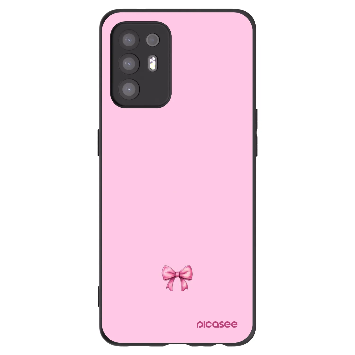 Picasee fekete szilikon tok az alábbi mobiltelefonokra OPPO A94 5G - Blush bow