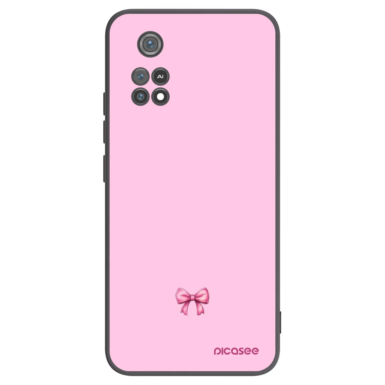 Picasee fekete szilikon tok az alábbi mobiltelefonokra Xiaomi Poco M4 Pro - Blush bow
