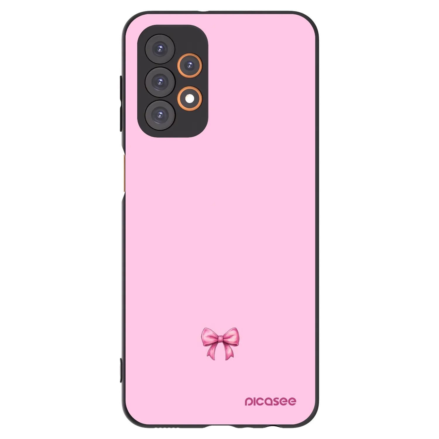 Picasee fekete szilikon tok az alábbi mobiltelefonokra Samsung Galaxy A23 A235F 4G - Blush bow