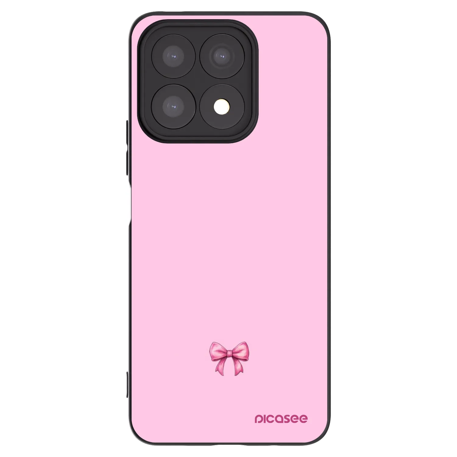 Picasee fekete szilikon tok az alábbi mobiltelefonokra Honor X8a - Blush bow