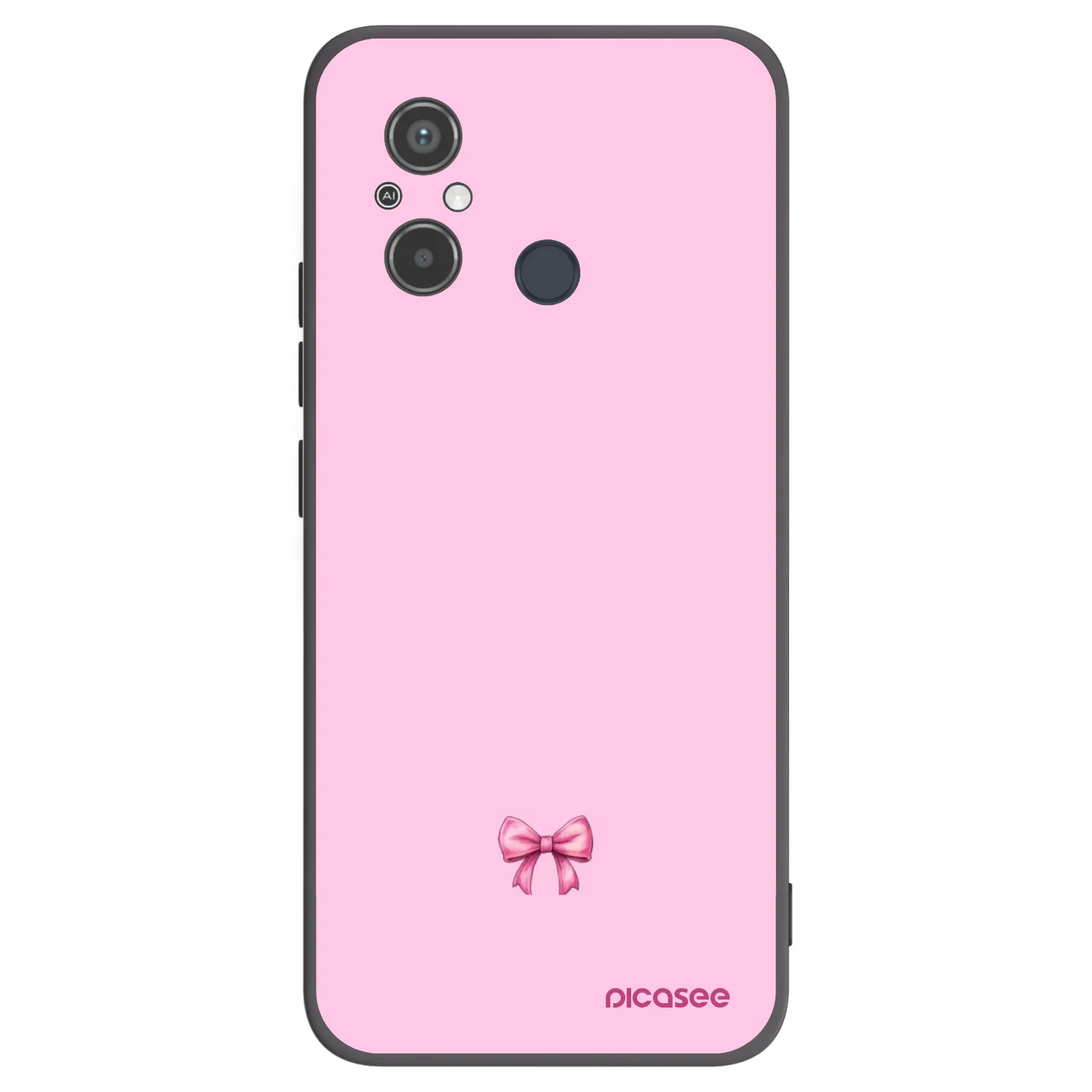 Picasee fekete szilikon tok az alábbi mobiltelefonokra Xiaomi Redmi 12C - Blush bow