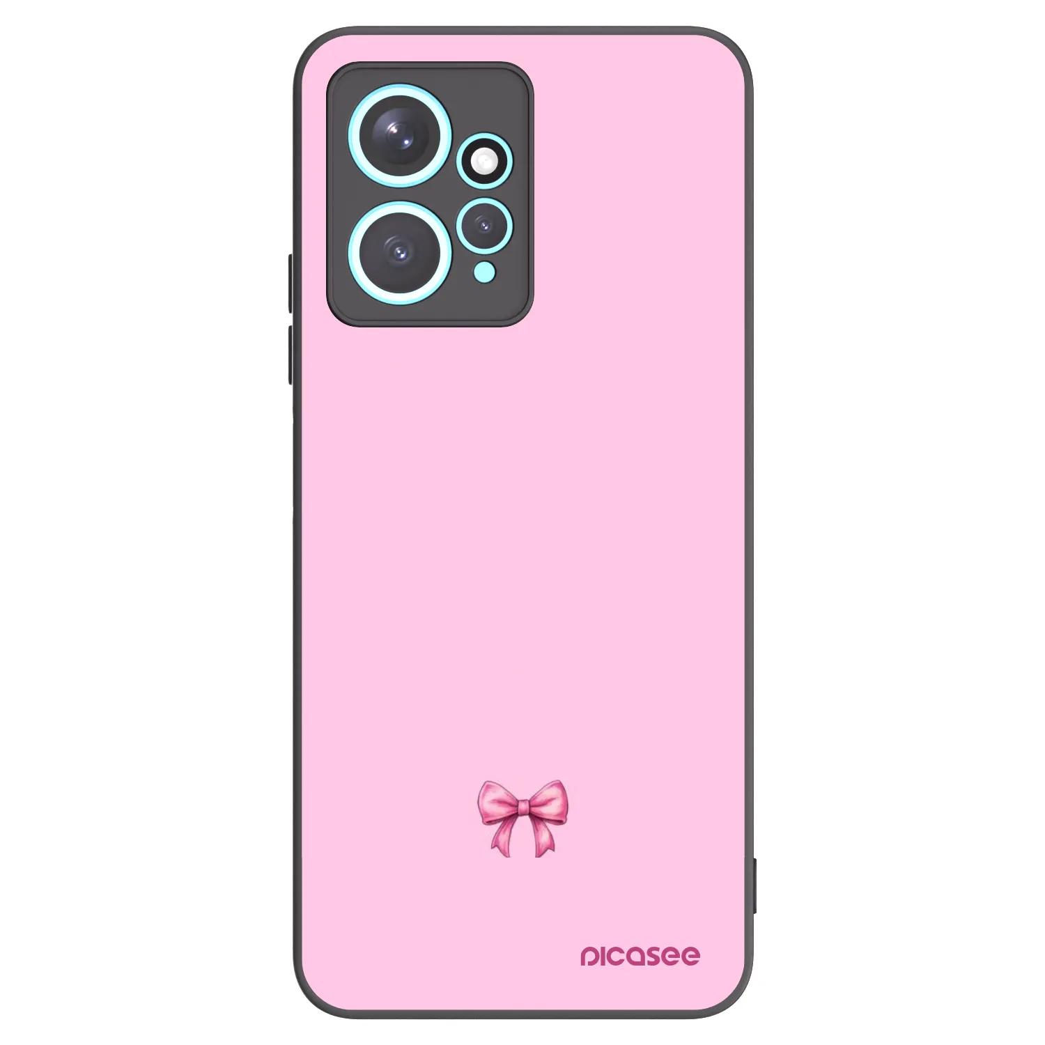 Picasee fekete szilikon tok az alábbi mobiltelefonokra Xiaomi Redmi Note 12 4G - Blush bow