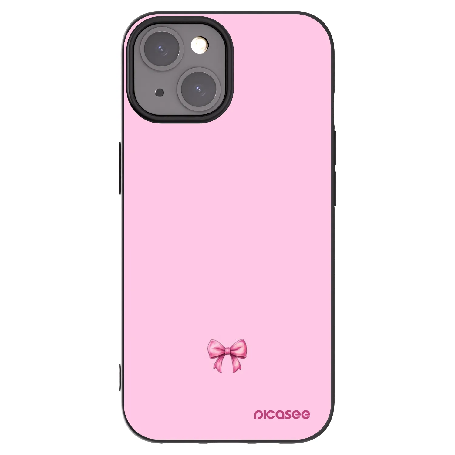 Picasee fekete szilikon tok az alábbi mobiltelefonokra Apple iPhone 15 - Blush bow