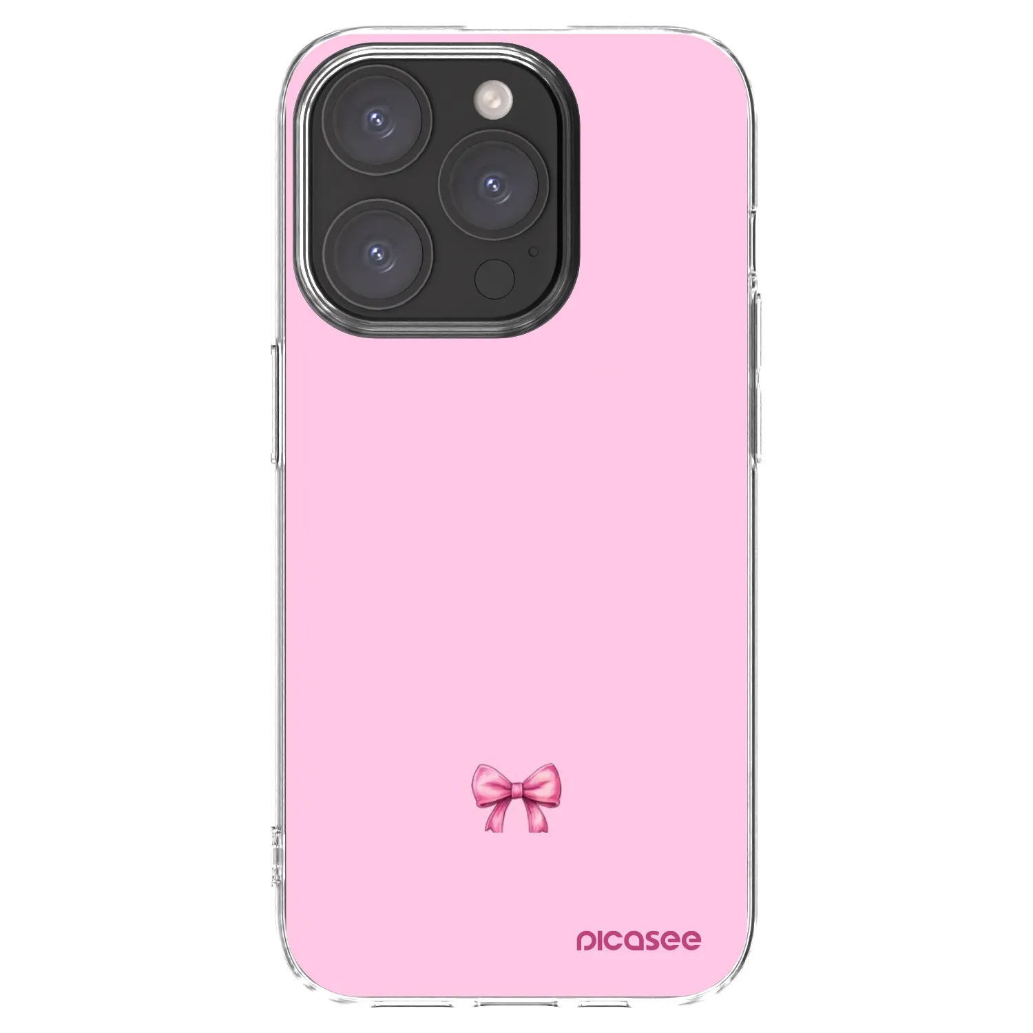 Picasee átlátszó szilikon tok az alábbi mobiltelefonokra Apple iPhone 15 Pro - Blush bow