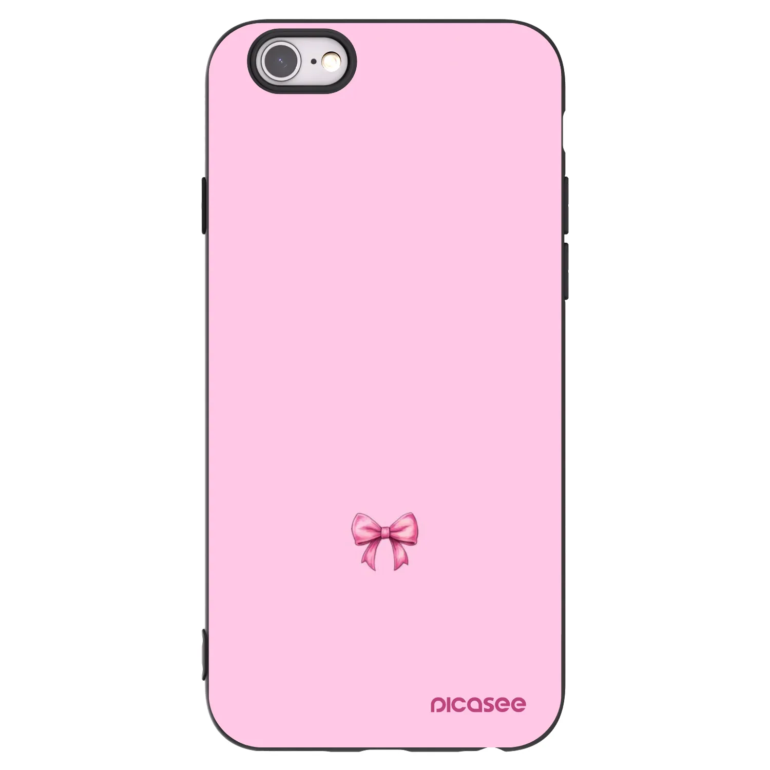 Picasee fekete szilikon tok az alábbi mobiltelefonokra Apple iPhone 6/6S - Blush bow