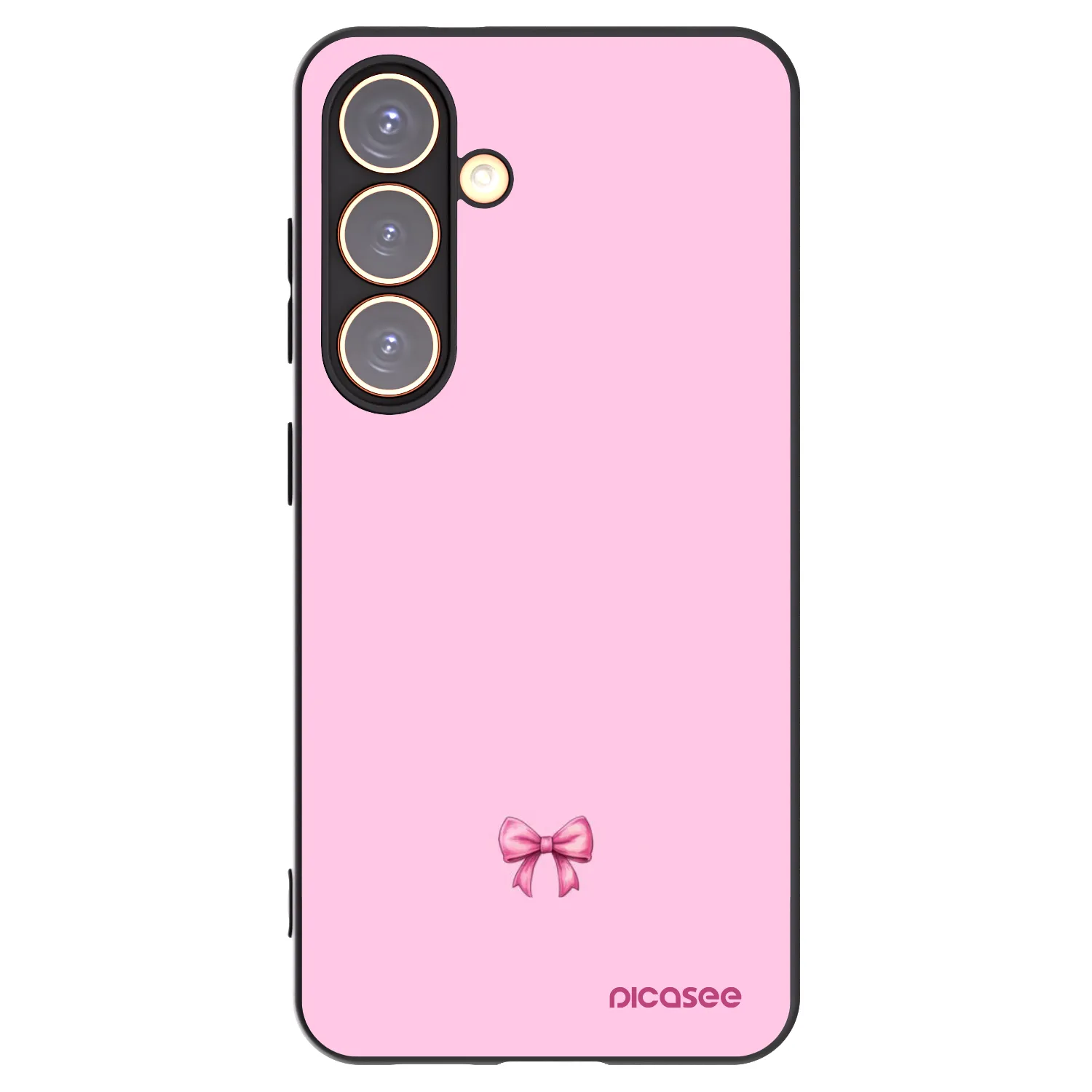 Picasee fekete szilikon tok az alábbi mobiltelefonokra Samsung Galaxy S24 S921B 5G - Blush bow