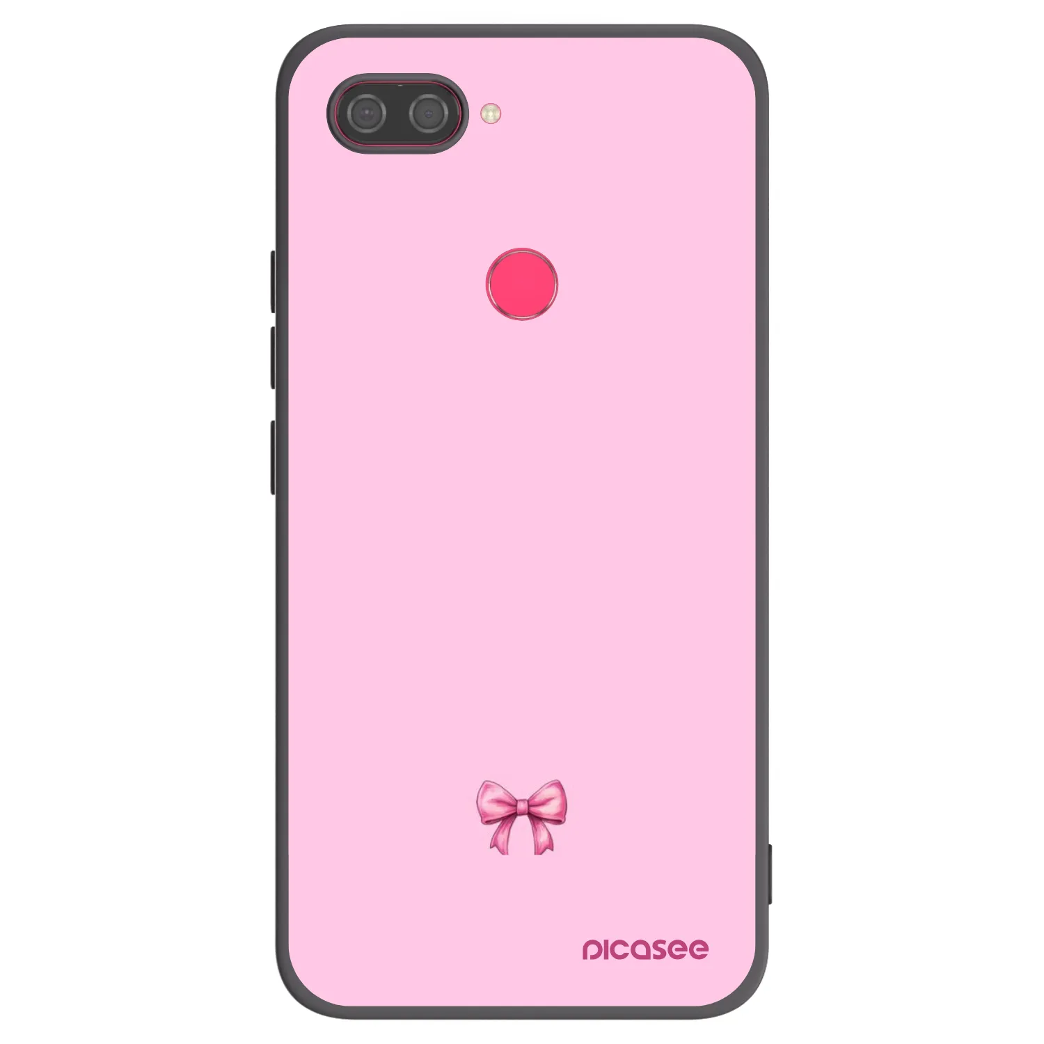 Picasee fekete szilikon tok az alábbi mobiltelefonokra Xiaomi Mi 8 Lite - Blush bow
