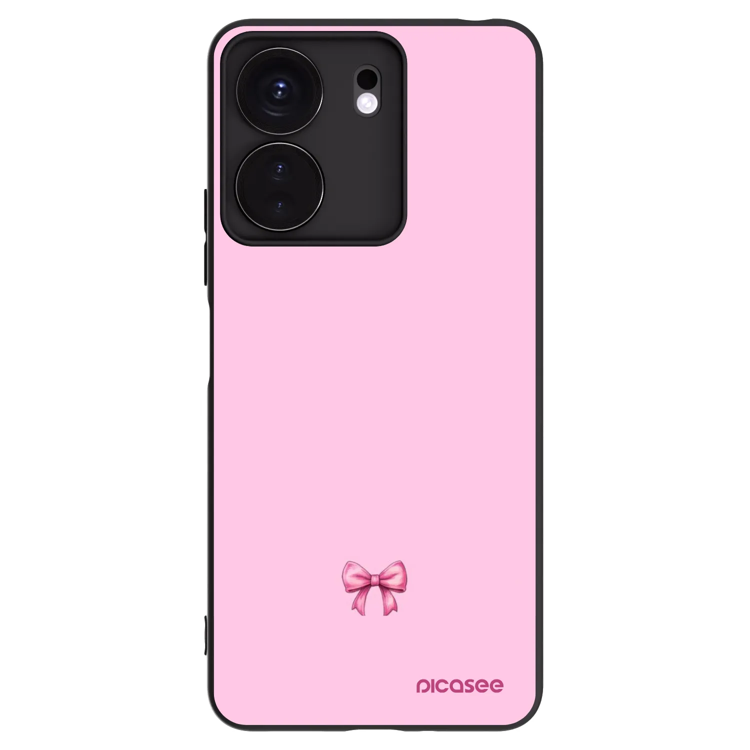 Picasee fekete szilikon tok az alábbi mobiltelefonokra Xiaomi Redmi 13C 4G - Blush bow