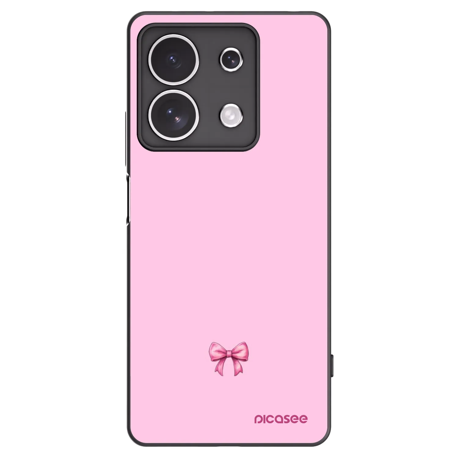 Picasee fekete szilikon tok az alábbi mobiltelefonokra Xiaomi Redmi Note 13 4G - Blush bow