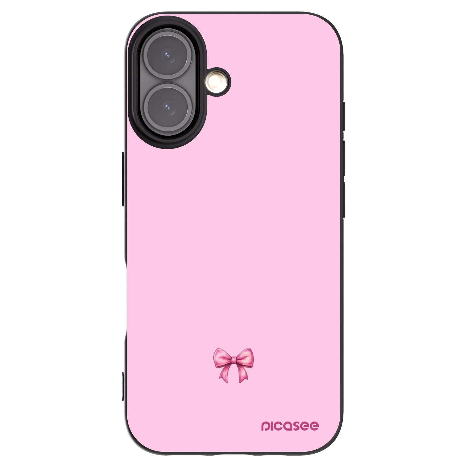 Picasee fekete szilikon tok az alábbi mobiltelefonokra Apple iPhone 16 - Blush bow