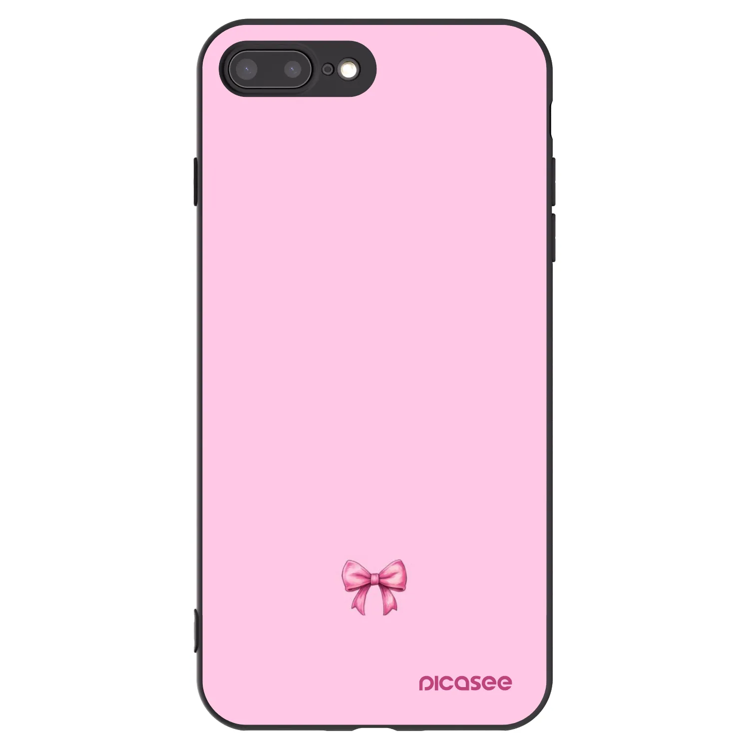 Picasee fekete szilikon tok az alábbi mobiltelefonokra Apple iPhone 8 Plus - Blush bow