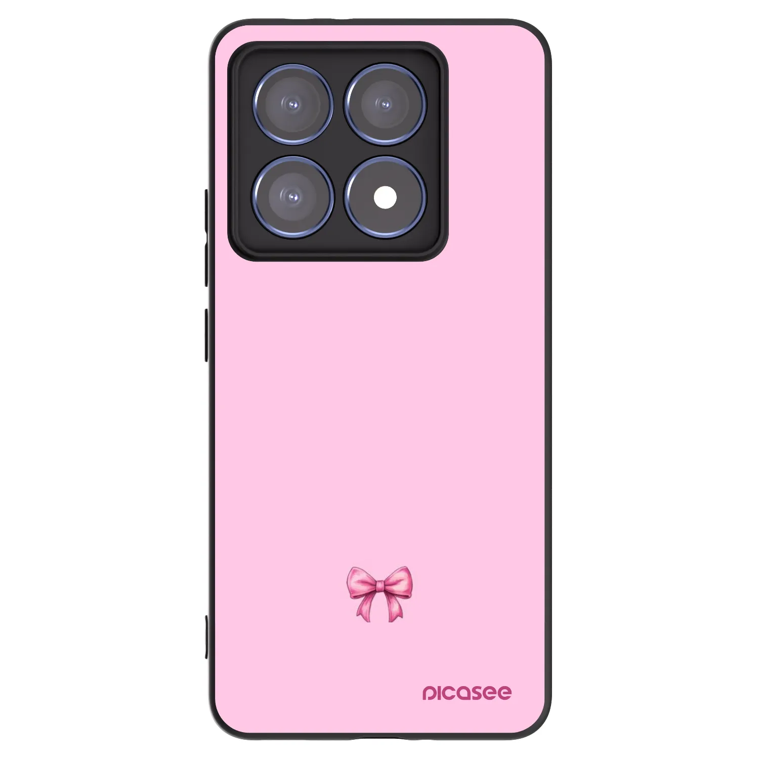 Picasee fekete szilikon tok az alábbi mobiltelefonokra Xiaomi 14T Pro - Blush bow