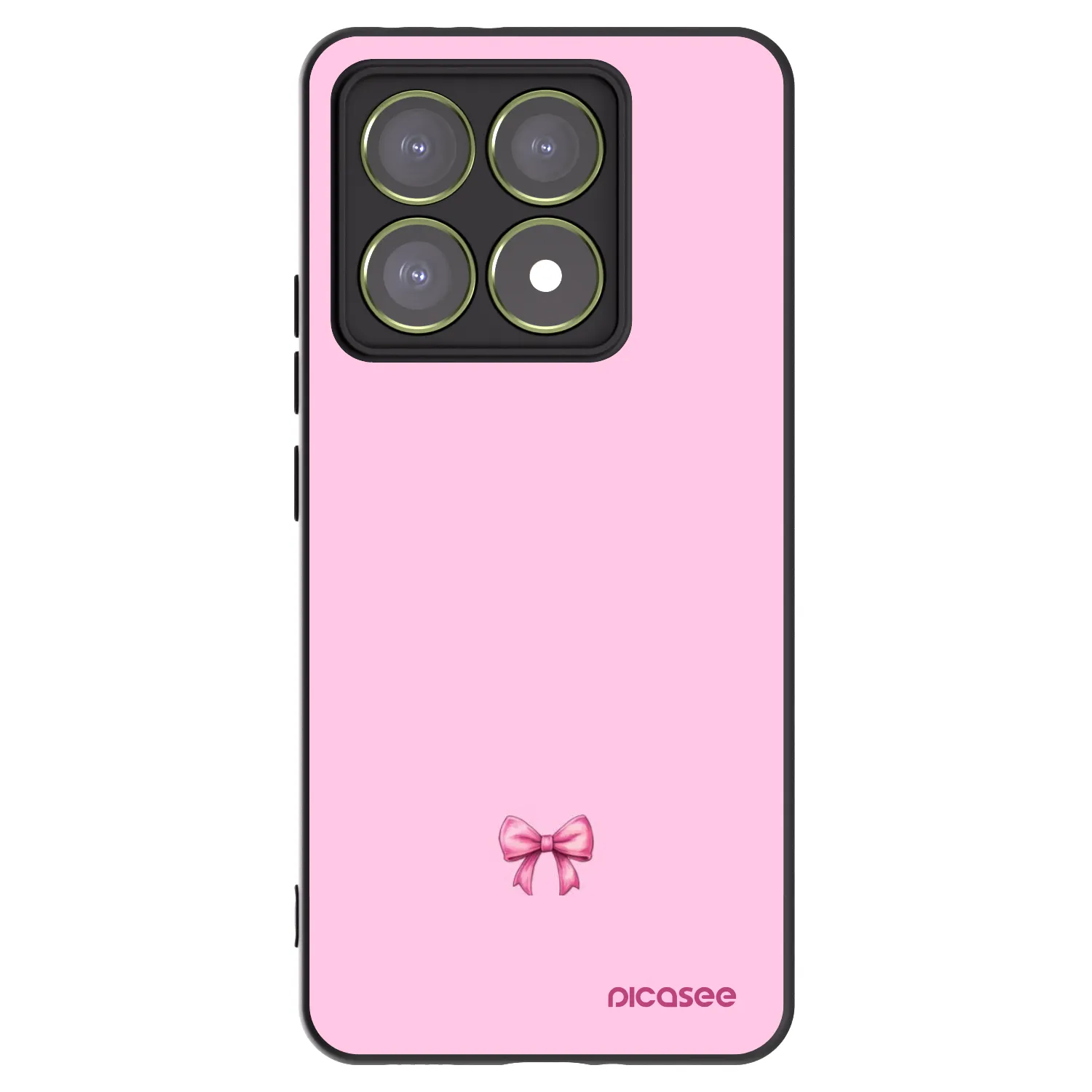Picasee fekete szilikon tok az alábbi mobiltelefonokra Xiaomi 14T - Blush bow