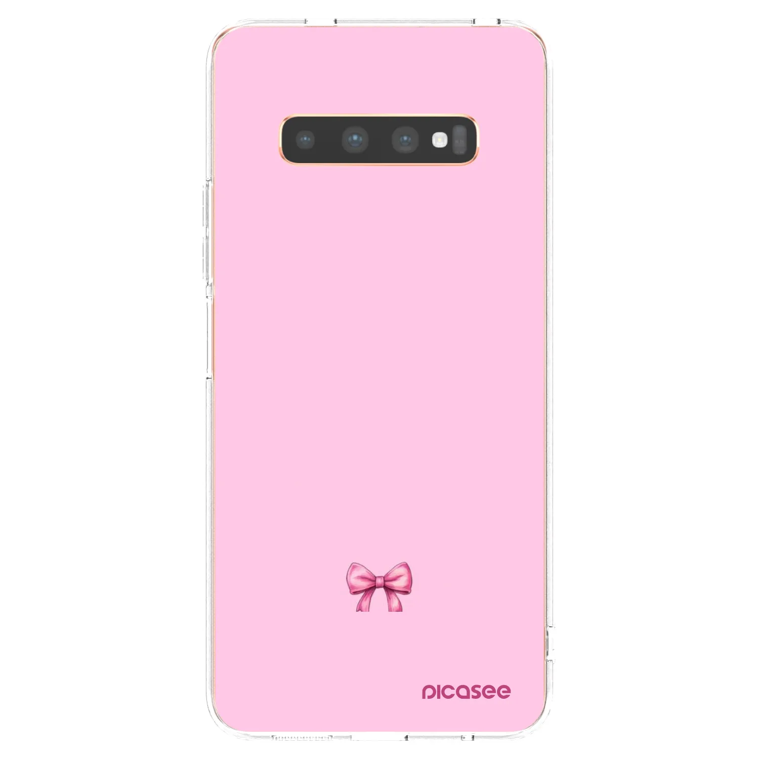 Picasee átlátszó szilikon tok az alábbi mobiltelefonokra Samsung Galaxy S10 Plus G975 - Blush bow