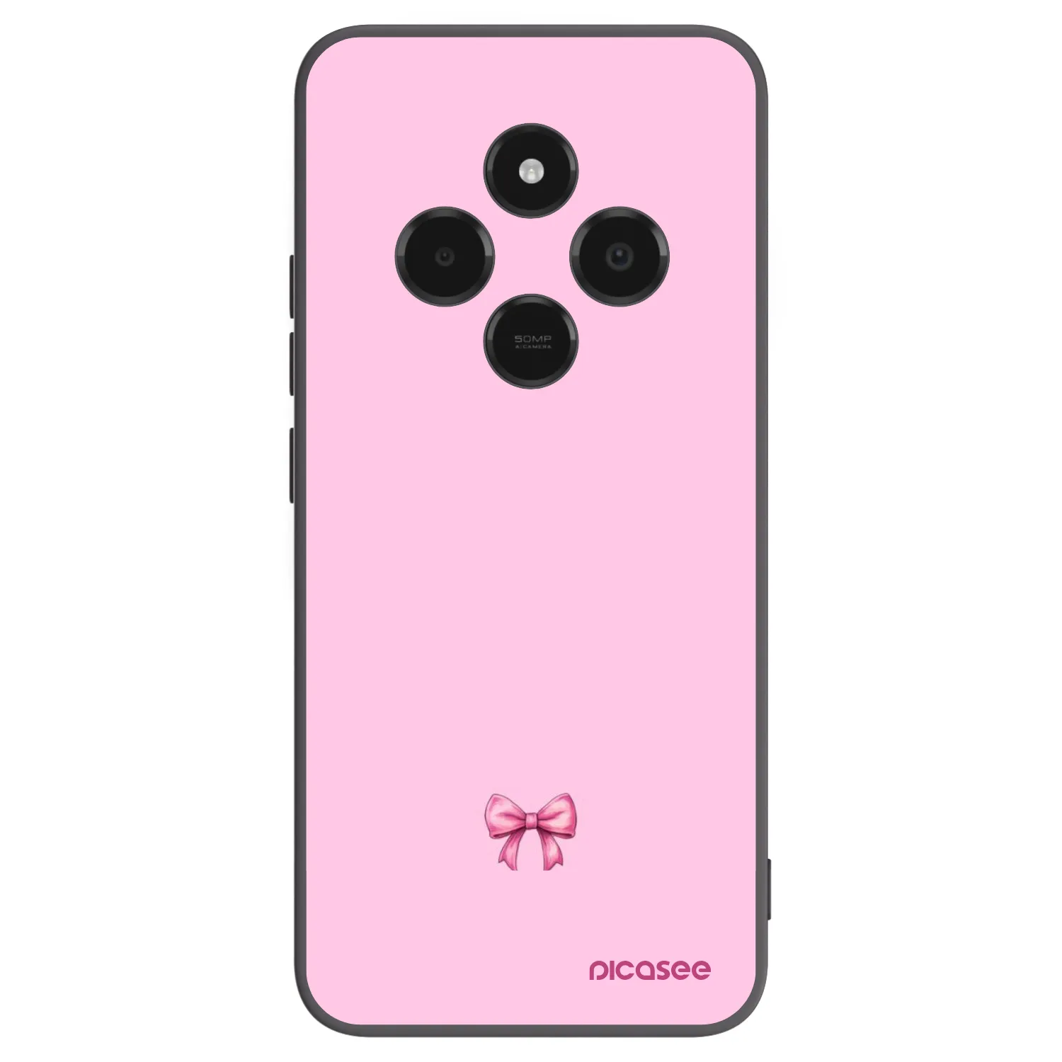 Picasee fekete szilikon tok az alábbi mobiltelefonokra Xiaomi Poco C75 - Blush bow