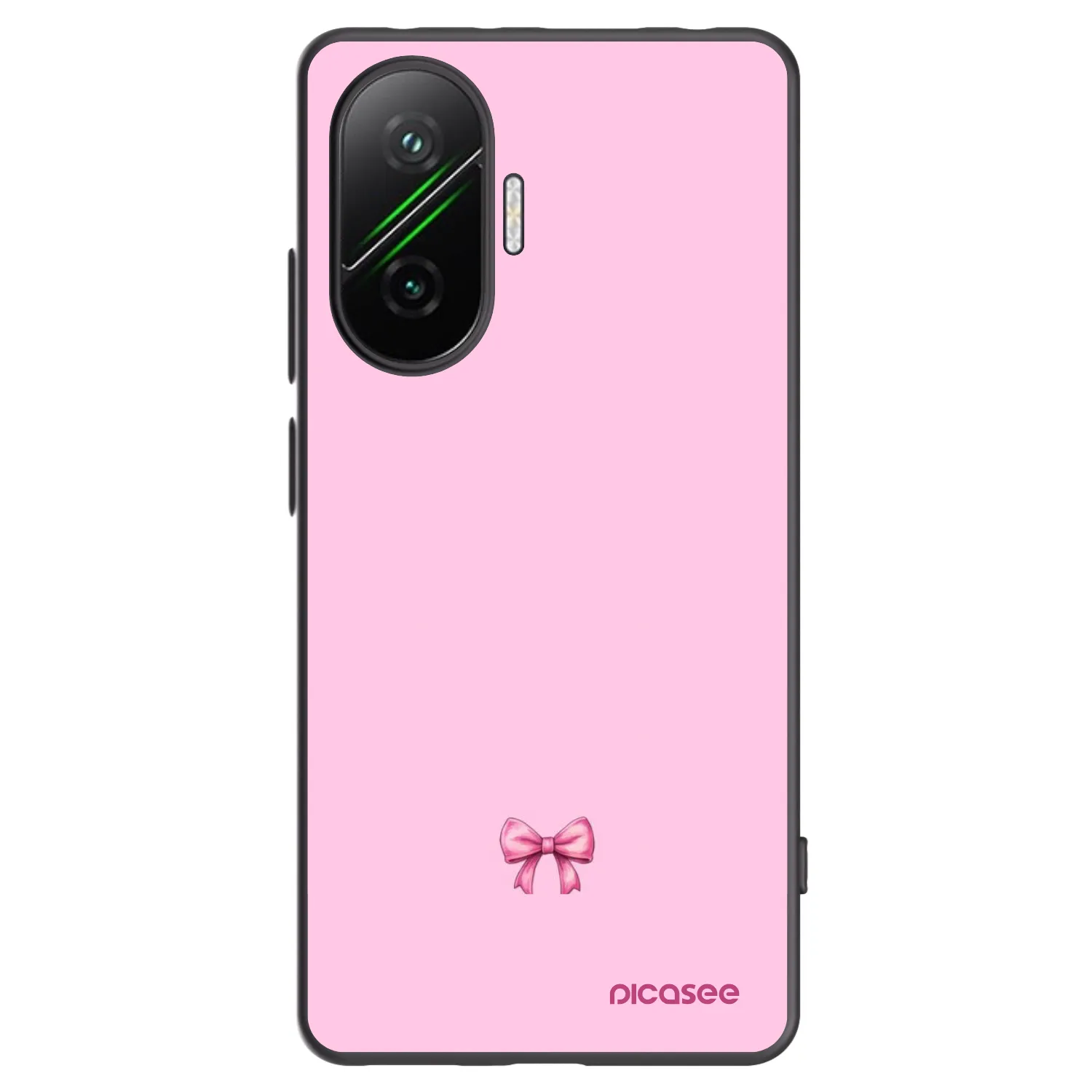 Picasee fekete szilikon tok az alábbi mobiltelefonokra Xiaomi Poco F7 5G - Blush bow
