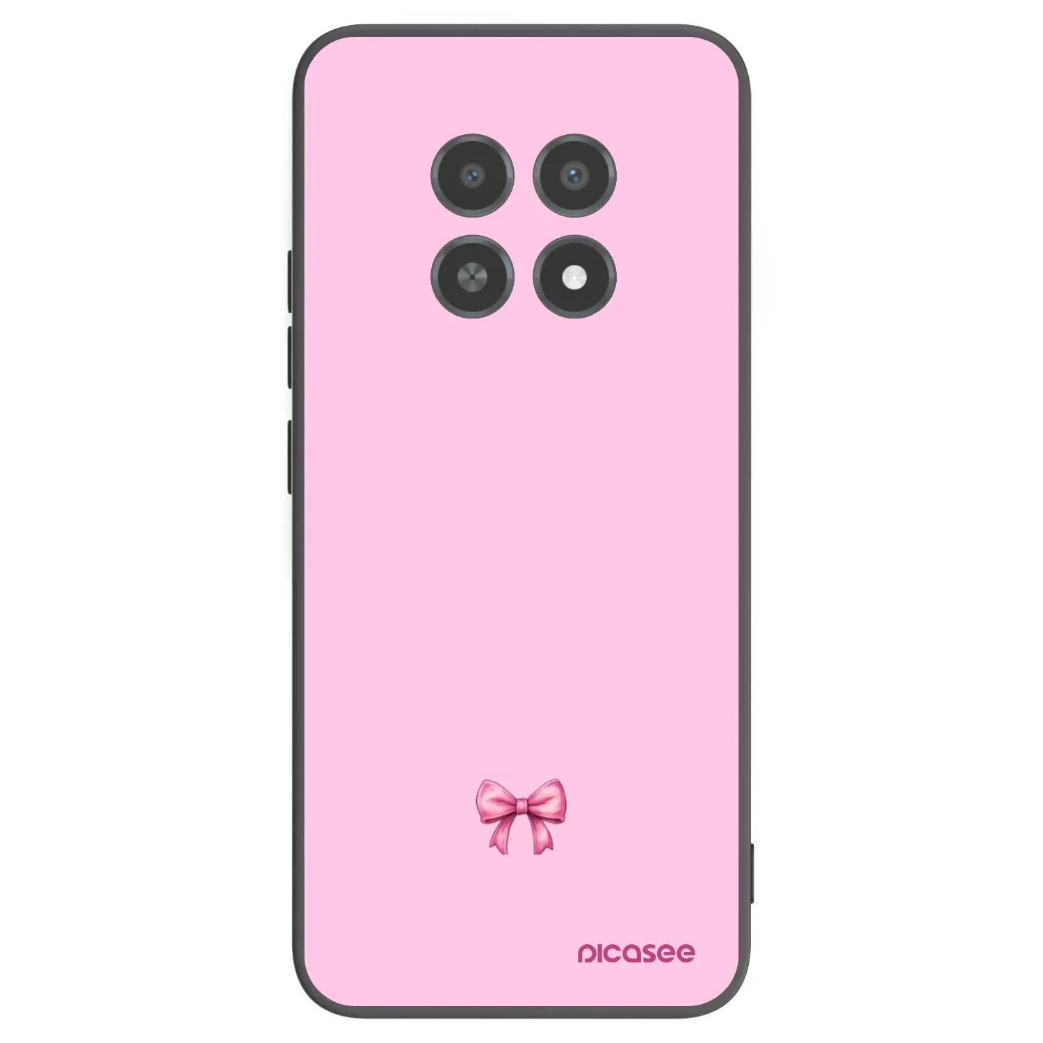 Picasee fekete szilikon tok az alábbi mobiltelefonokra Realme 12X - Blush bow