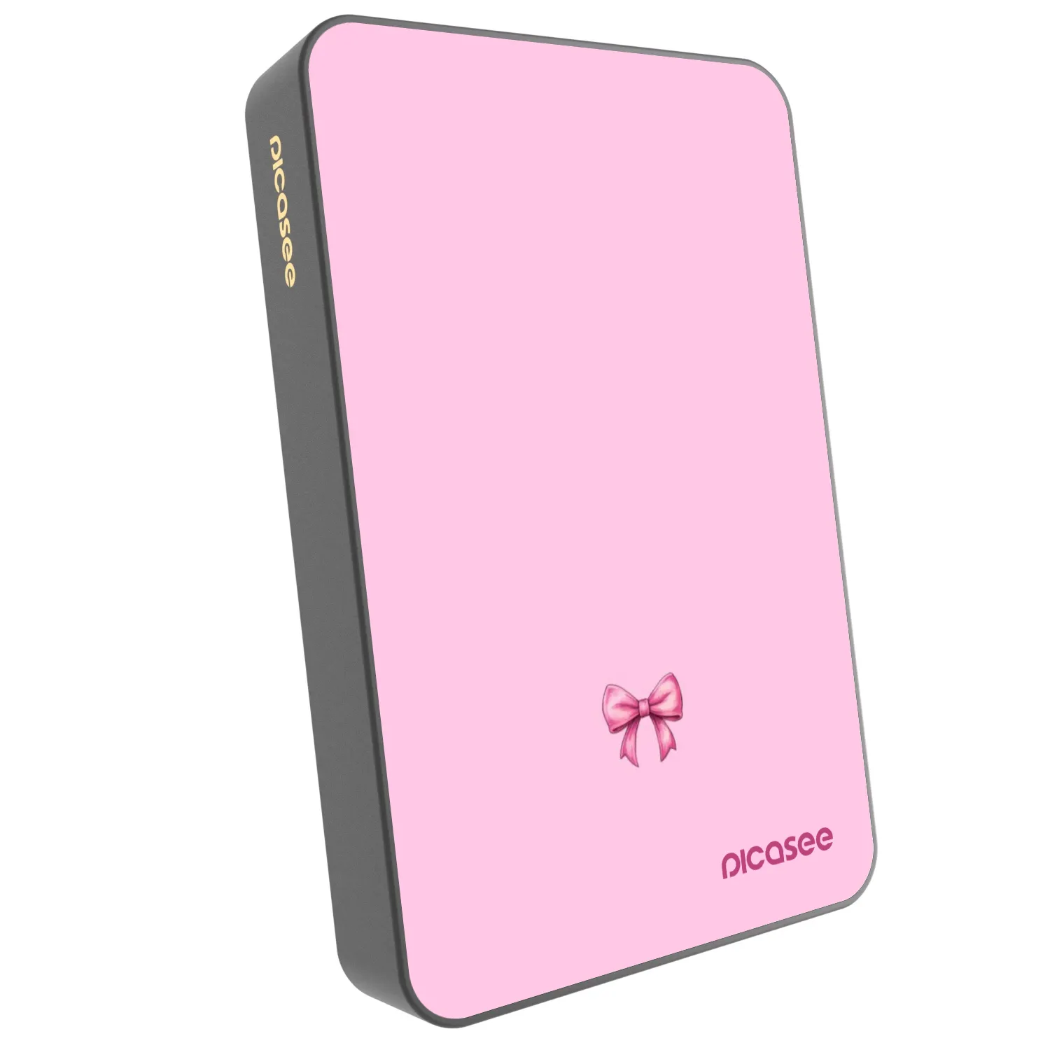 Picasee Powerbank MagSafe 10 000 mAh Szürke - Blush bow