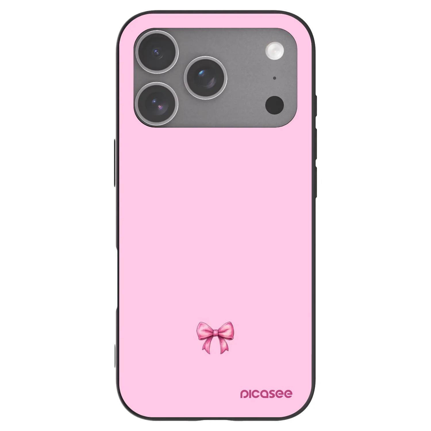 Picasee fekete szilikon tok az alábbi mobiltelefonokra Apple iPhone 18 Pro - Blush bow