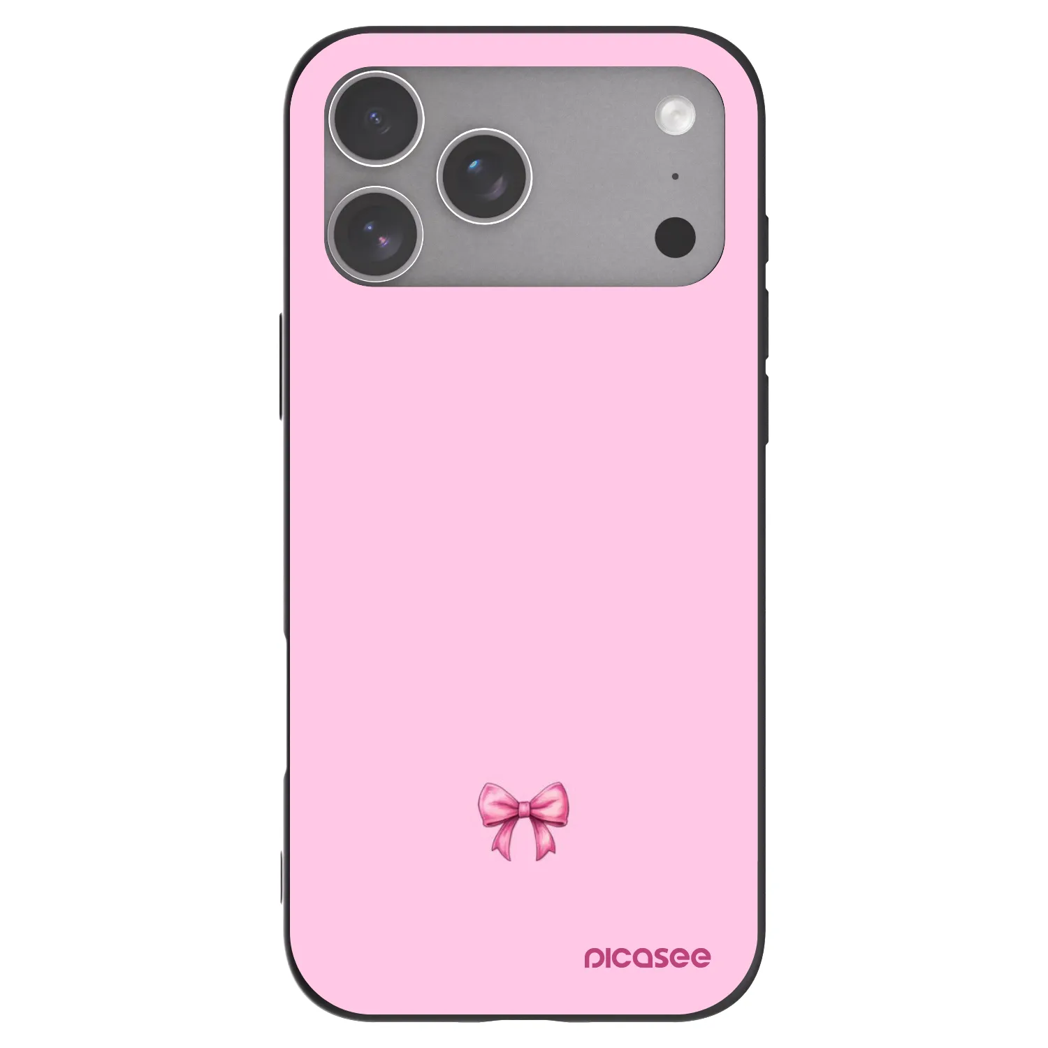 Picasee fekete szilikon tok az alábbi mobiltelefonokra Apple iPhone 18 Pro Max - Blush bow
