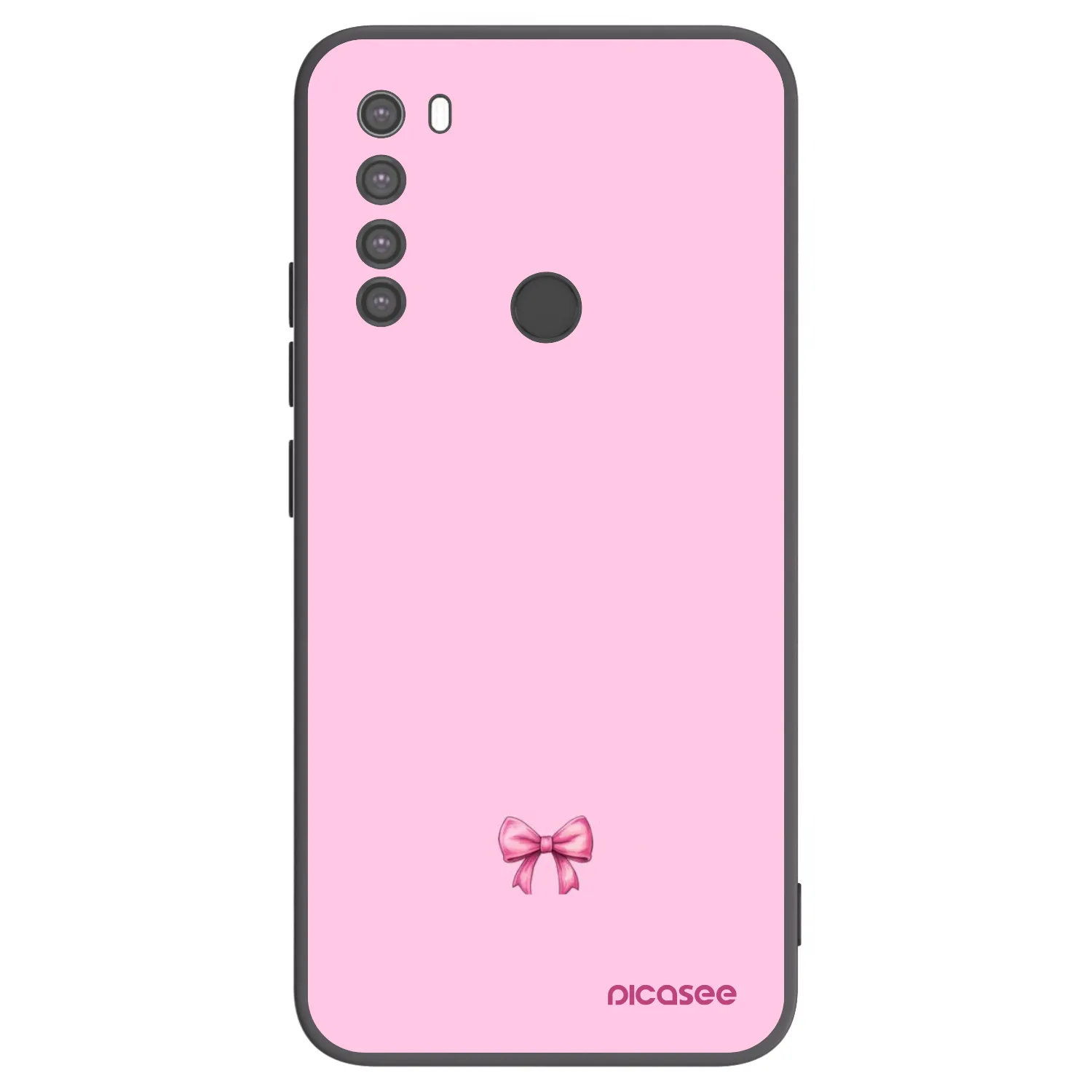Picasee fekete szilikon tok az alábbi mobiltelefonokra Xiaomi Redmi Note 8 - Blush bow