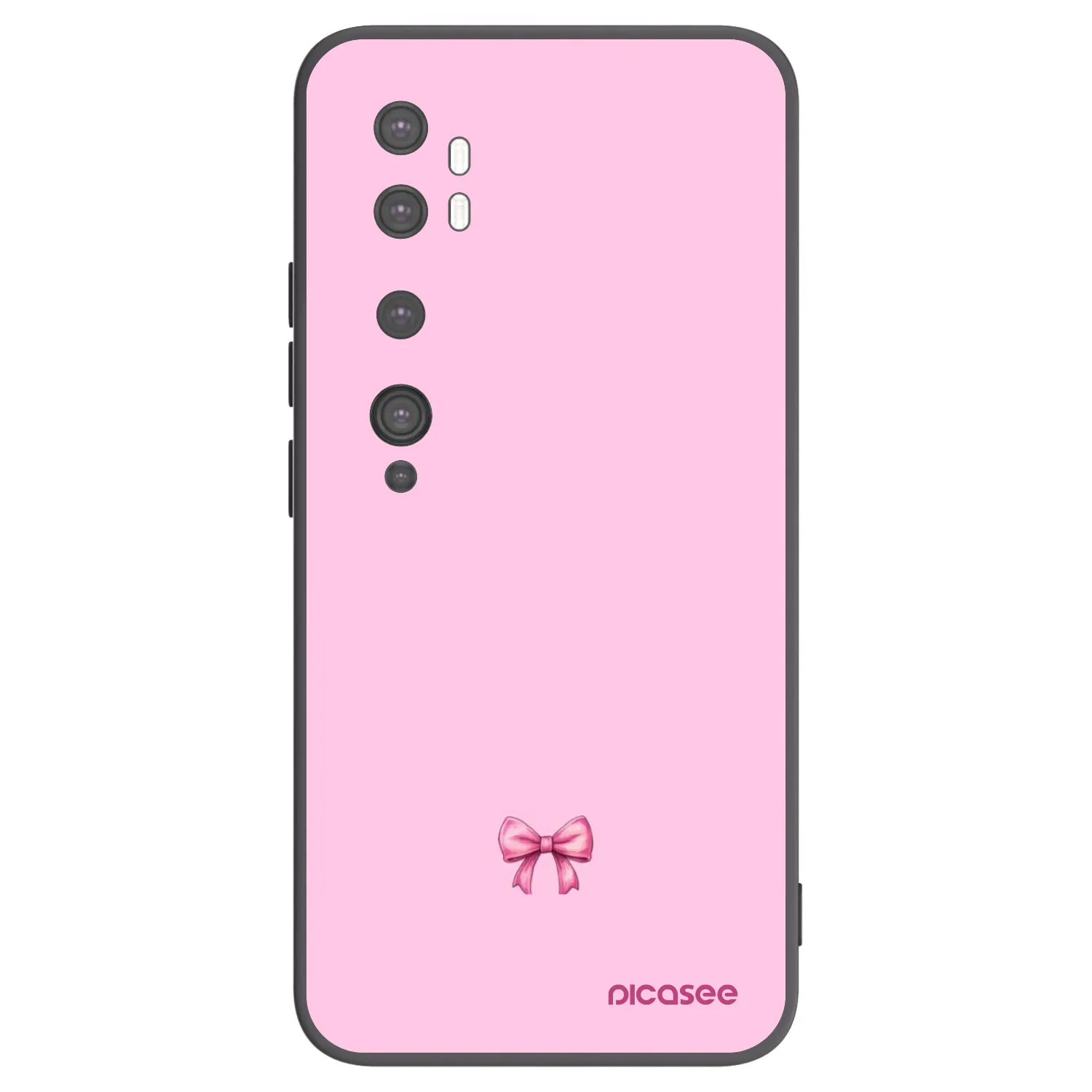 Picasee fekete szilikon tok az alábbi mobiltelefonokra Xiaomi Mi Note 10 (Pro) - Blush bow