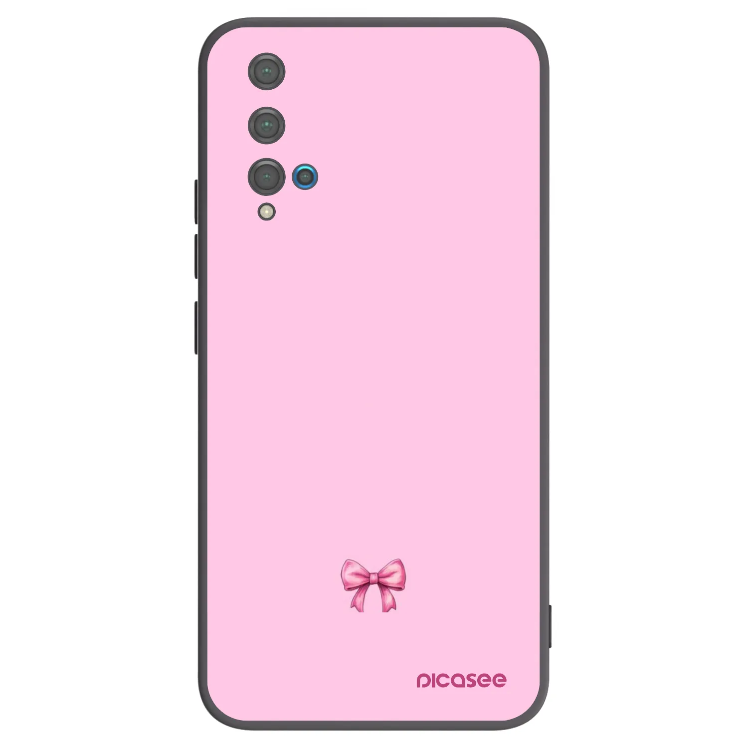 Picasee fekete szilikon tok az alábbi mobiltelefonokra Huawei Nova 5T - Blush bow
