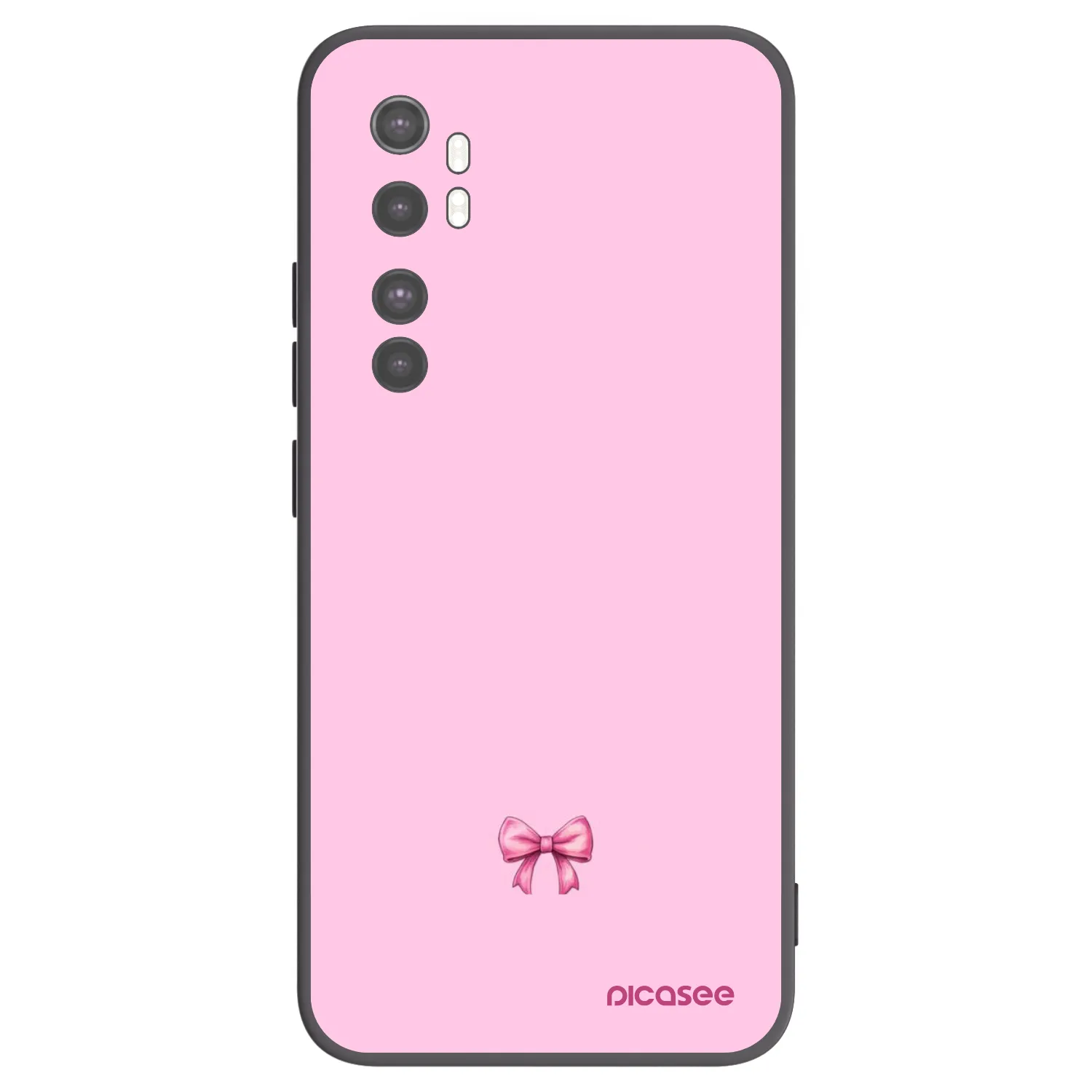 Picasee fekete szilikon tok az alábbi mobiltelefonokra Xiaomi Mi Note 10 Lite - Blush bow