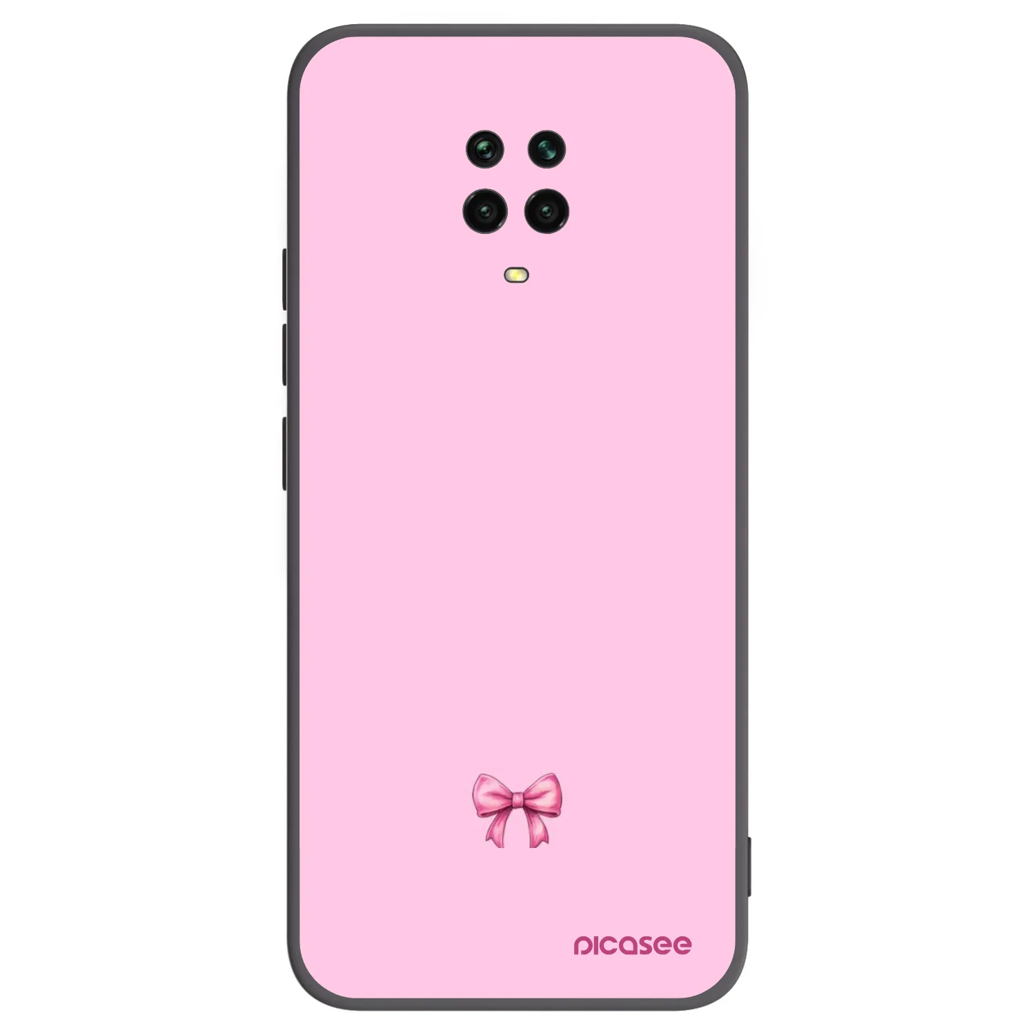 Picasee fekete szilikon tok az alábbi mobiltelefonokra Xiaomi Redmi Note 9S - Blush bow