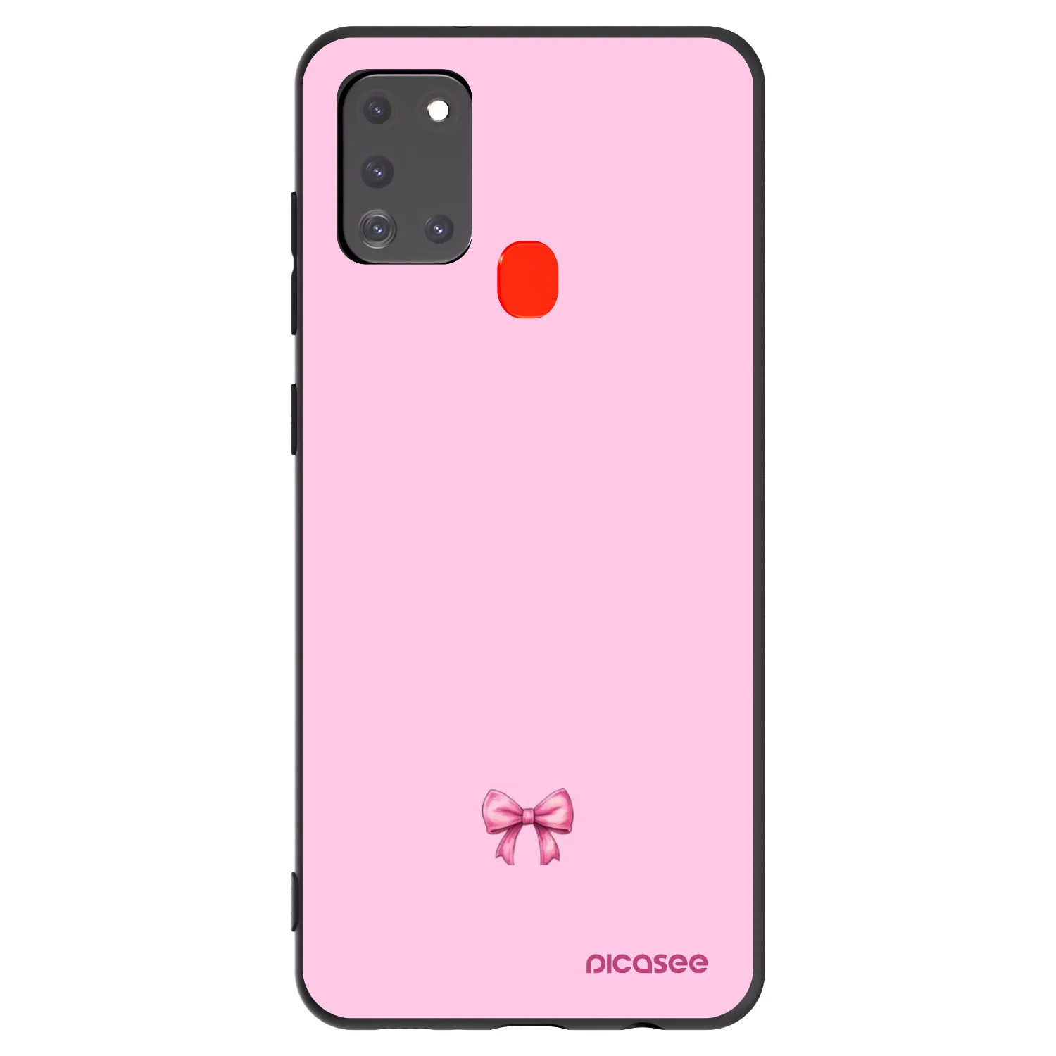 Picasee fekete szilikon tok az alábbi mobiltelefonokra Samsung Galaxy A21s - Blush bow