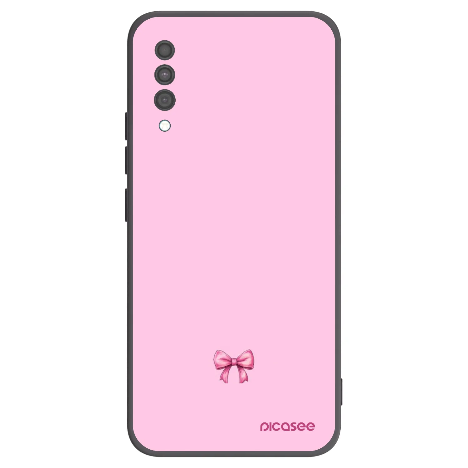 Picasee fekete szilikon tok az alábbi mobiltelefonokra Samsung Galaxy A30s A307F - Blush bow