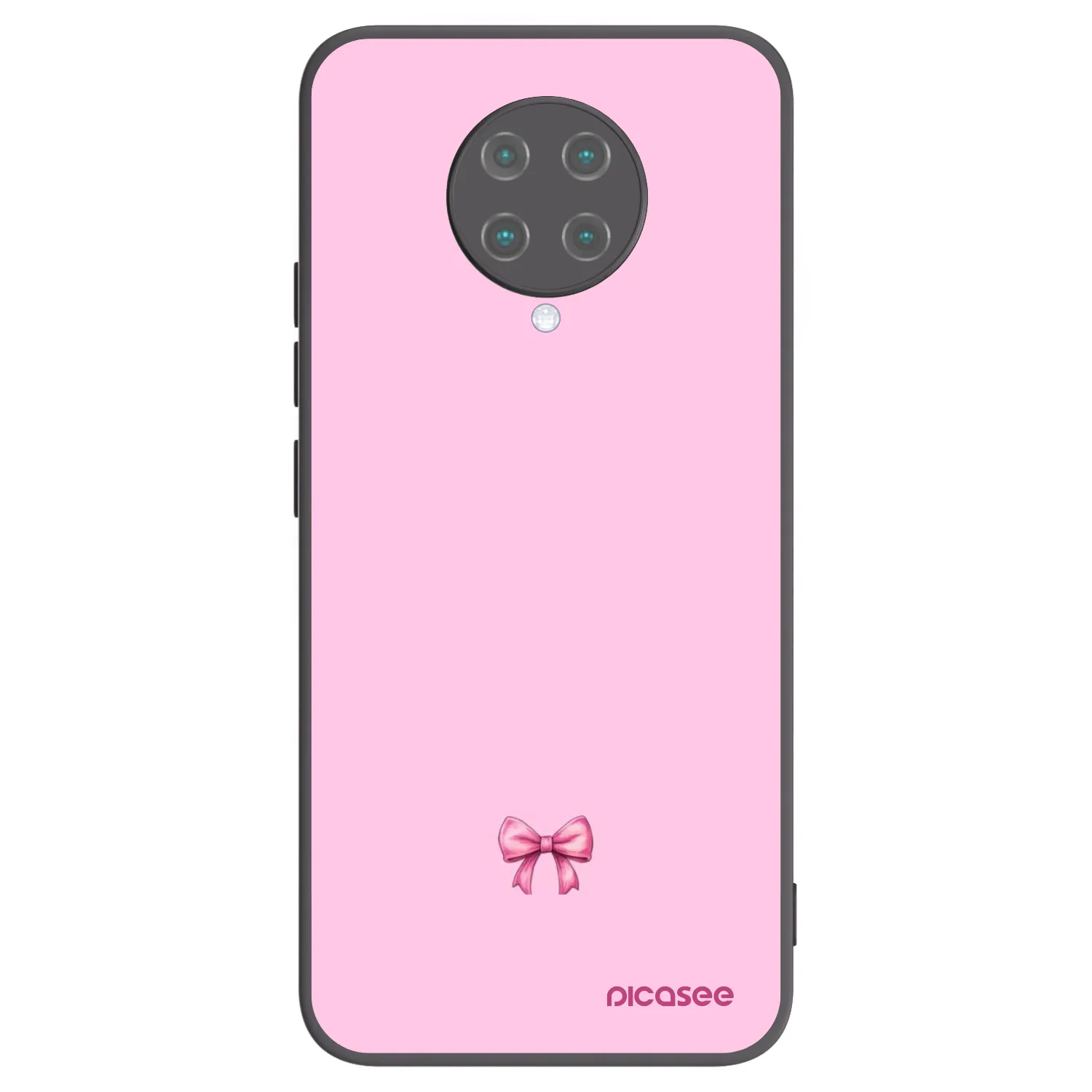 Picasee fekete szilikon tok az alábbi mobiltelefonokra Xiaomi Poco F2 Pro - Blush bow