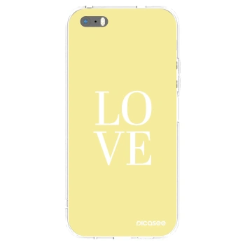 Picasee átlátszó szilikon tok az alábbi mobiltelefonokra Apple iPhone 5/5S/SE - Love