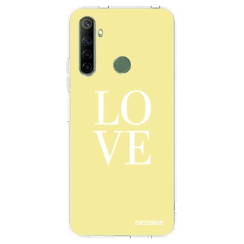 Picasee átlátszó szilikon tok az alábbi mobiltelefonokra Realme 6i - Love