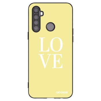 Picasee fekete szilikon tok az alábbi mobiltelefonokra Realme 5 - Love