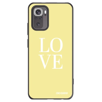 Picasee fekete szilikon tok az alábbi mobiltelefonokra Xiaomi Redmi Note 10S - Love