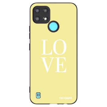 Picasee fekete szilikon tok az alábbi mobiltelefonokra Realme C21 - Love