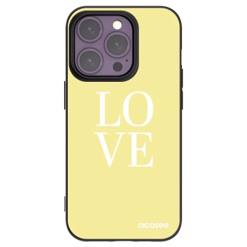 Picasee fekete szilikon tok az alábbi mobiltelefonokra Apple iPhone 14 Pro - Love