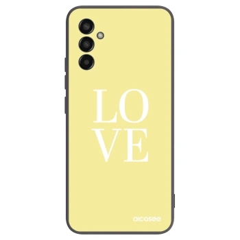 Picasee fekete szilikon tok az alábbi mobiltelefonokra Samsung Galaxy M13 M135F - Love