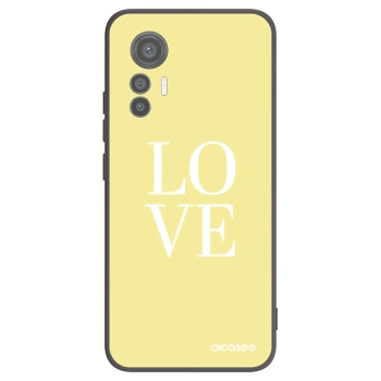 Picasee fekete szilikon tok az alábbi mobiltelefonokra Xiaomi 12 Lite - Love
