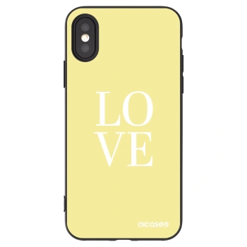 Picasee fekete szilikon tok az alábbi mobiltelefonokra Apple iPhone X/XS - Love
