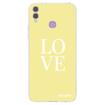 Picasee átlátszó szilikon tok az alábbi mobiltelefonokra Honor 8X - Love