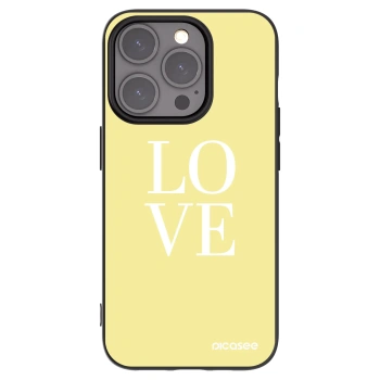 Picasee fekete szilikon tok az alábbi mobiltelefonokra Apple iPhone 15 Pro - Love